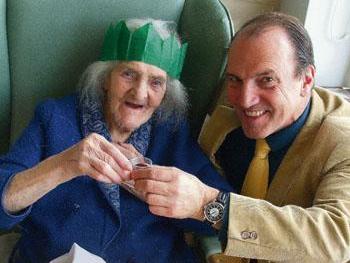 Grace Jones, 110, and Simon Hughes, MP Grace Jones, 110, and Simon Hughes MP