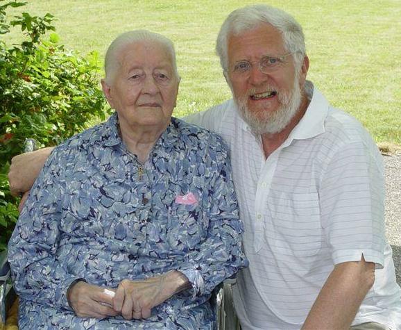 Maria Pierson-Ledent, 107, and Dr. Michael Poulain Maria Pierson-Ledent, 107, and Dr. Michel Poulain