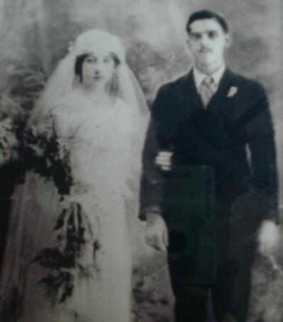 Solidad Mexia on Wedding Day with Juan Solidad Mexia on Wedding Day with Juan