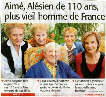 Mon. Avignon with his four daughters Mon. Avignon with his four daughters