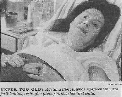 Adriana Iliescu, Oldest Mother