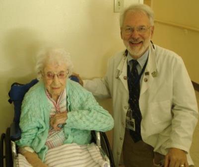 Avice Clarke with Dr Coles