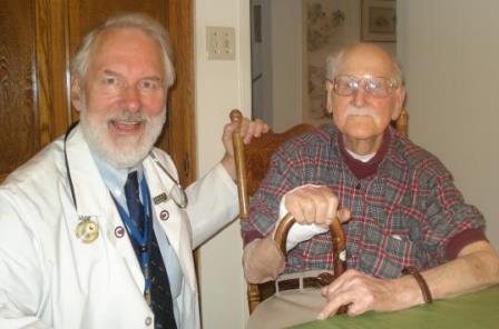 James McCoubrey with Dr Coles
