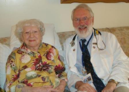 Mollye Marcus with Dr Coles