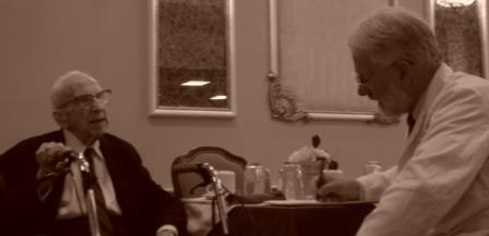 Walter Breuning with Dr Coles
