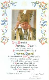 Blessings from the Pope