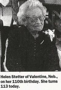 Helen Stetter, 110