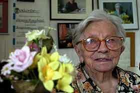 Mrs. Hendrikje
Van Andel on her birthday on June 29, 2002