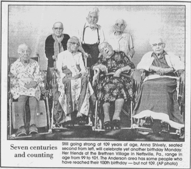 Anna Lou Shively, 109